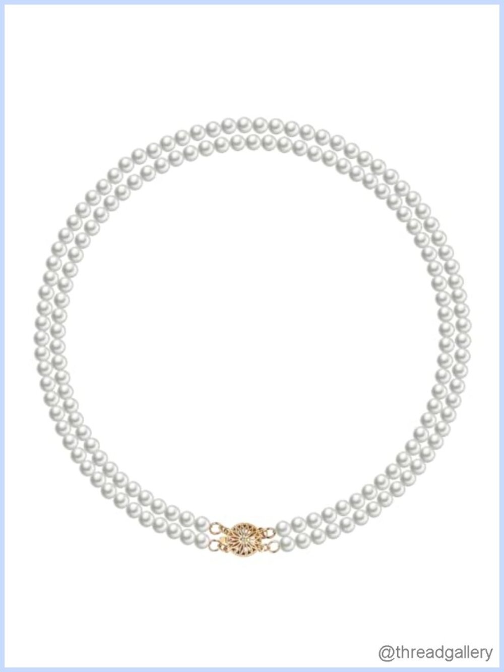 Pearl Choker Necklace 18k Gold Plated Double-Layer Women Jewelry